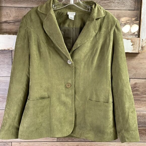 Kim Rogers Signature Ladies Blazer Jacket, Size Medium, Green - Picture 3 of 9